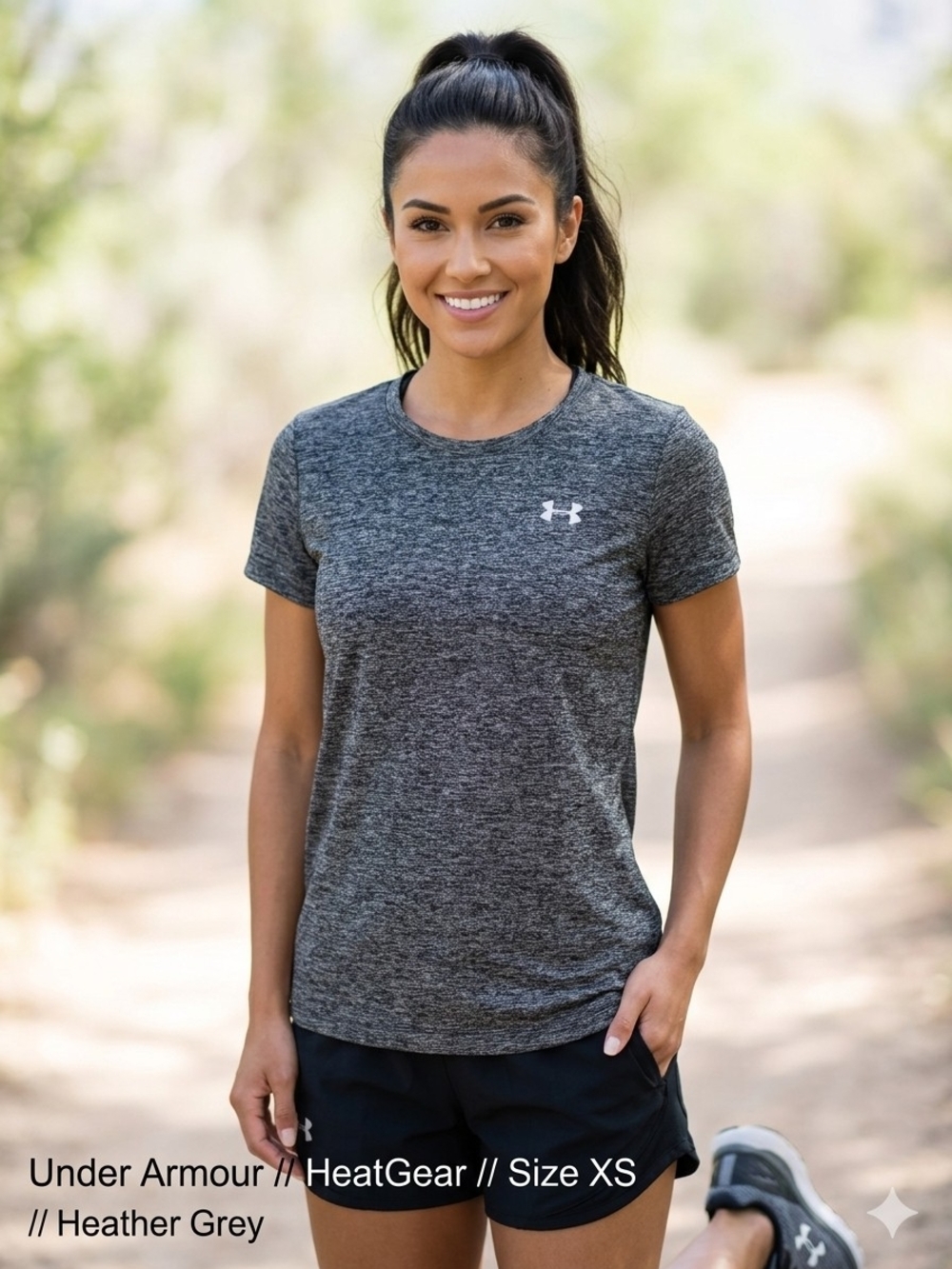 Under Armour Heather Grey Women's Performance Tee XS